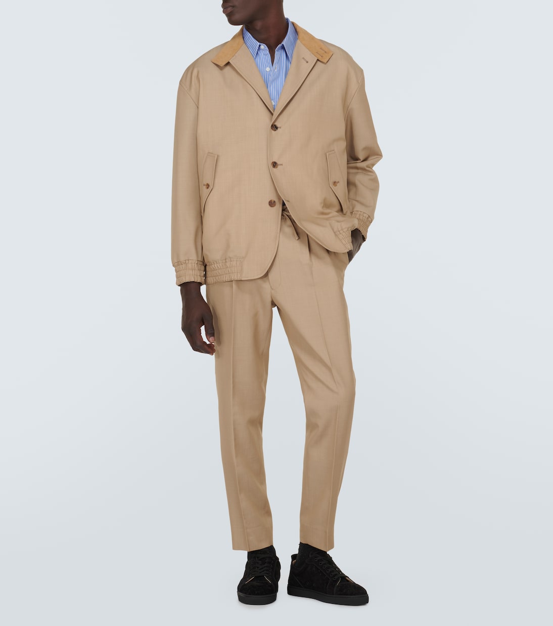 Baskets Louis Junior en daim | Christian Louboutin