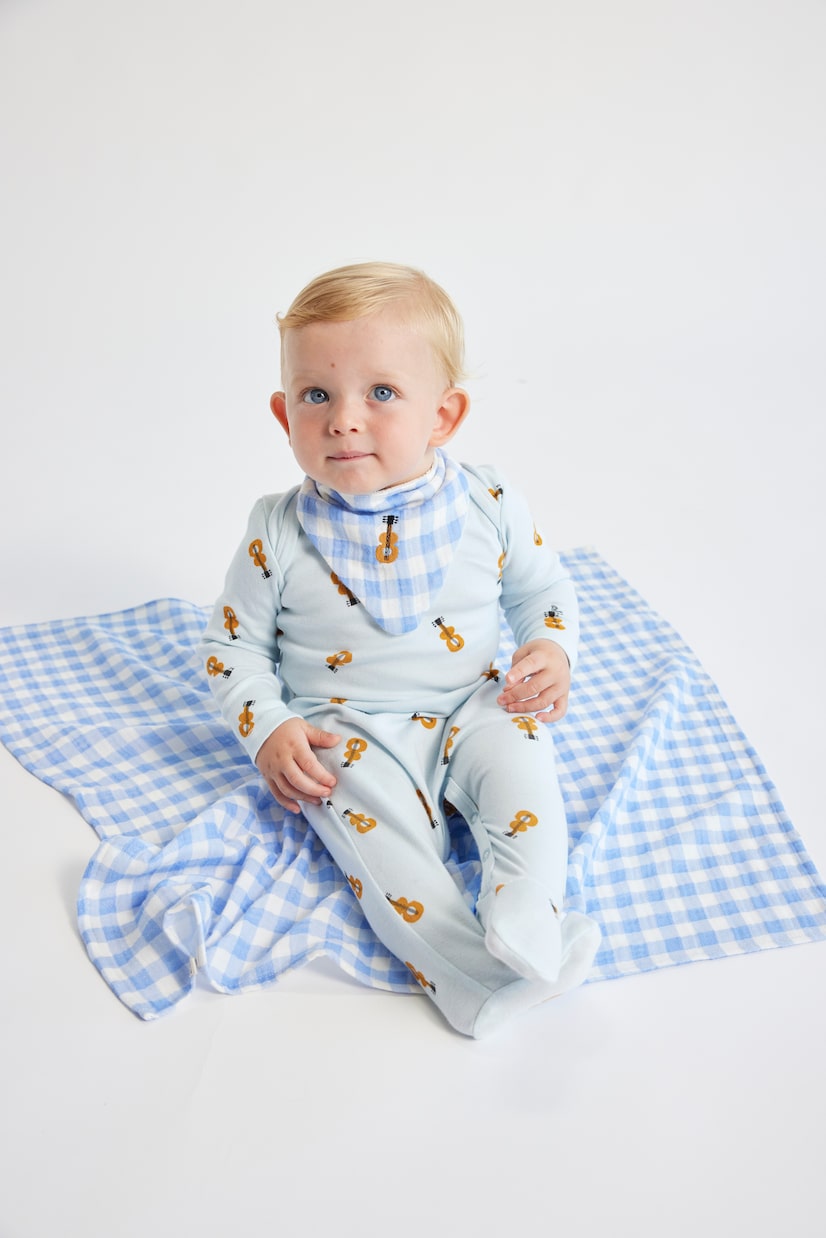 Bebé - set de body y braga Acoustic Guitar de algodón y lino | Bobo Choses