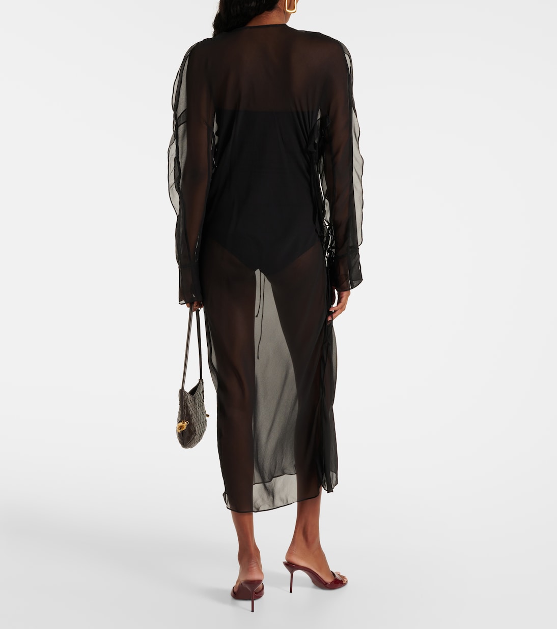 Ruffled silk midi dress | Christopher Esber