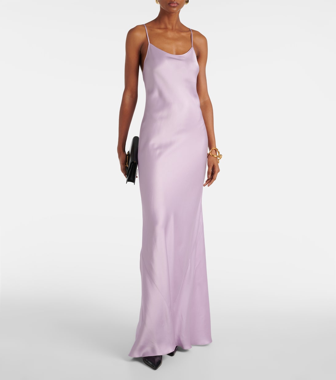 Robe longue en satin | Victoria Beckham
