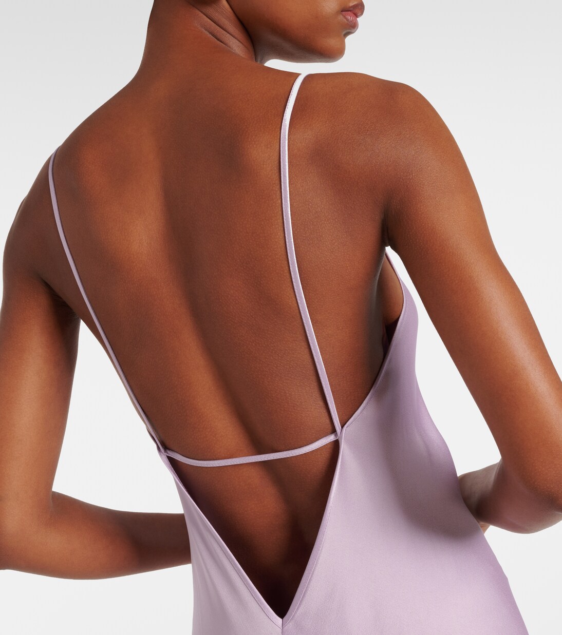 Robe longue en satin | Victoria Beckham