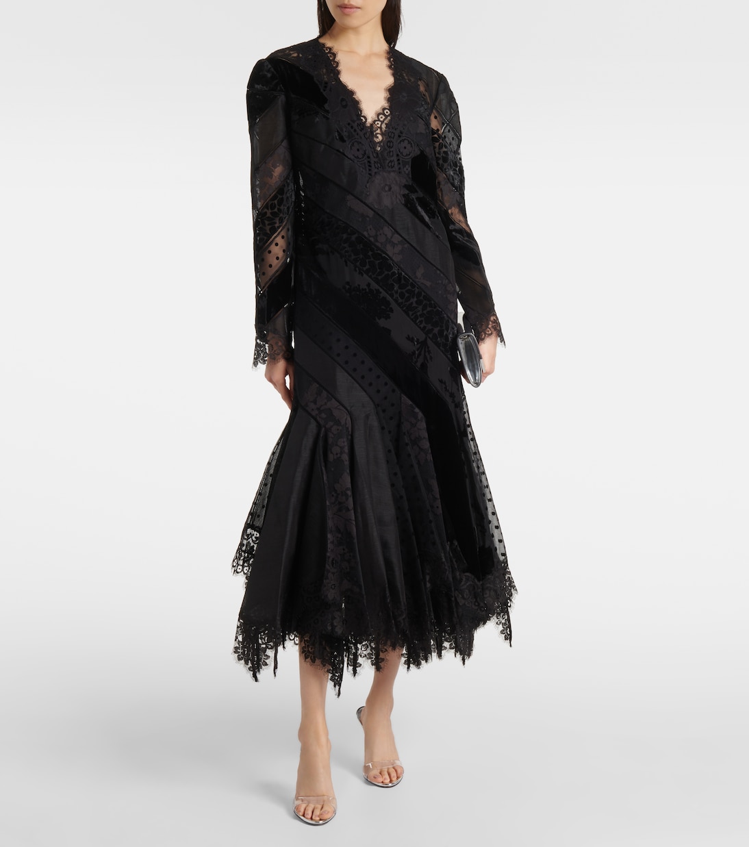 Eden linen and silk lace gown | Zimmermann
