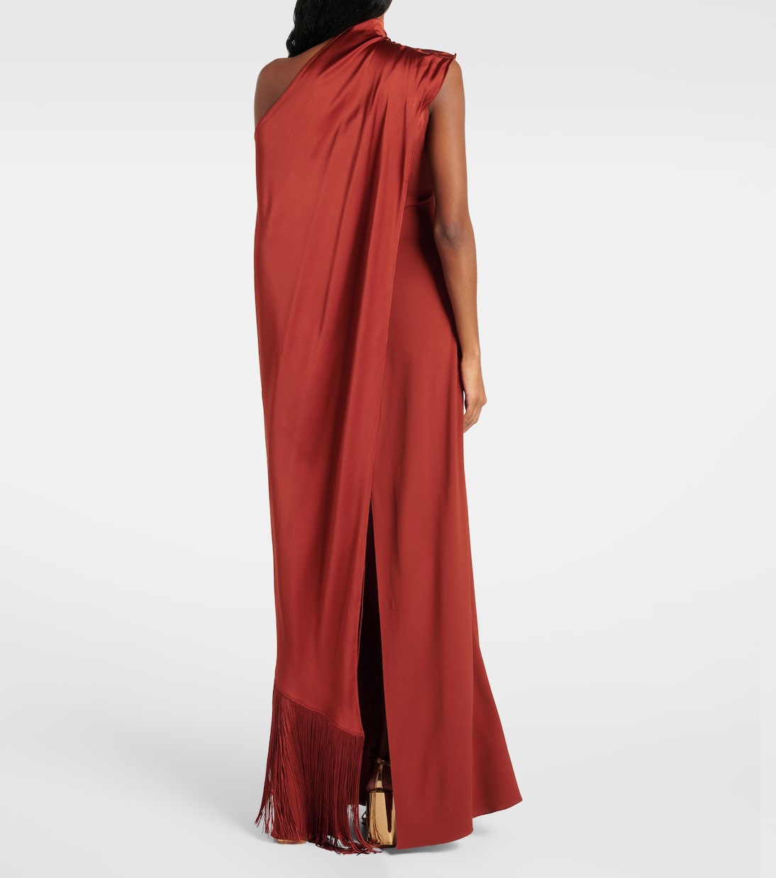 Berenson fringed one-shoulder gown | Taller Marmo