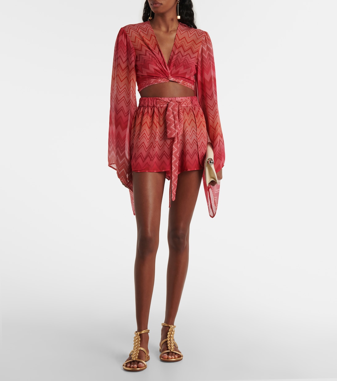 Zigzag printed silk shorts | Missoni