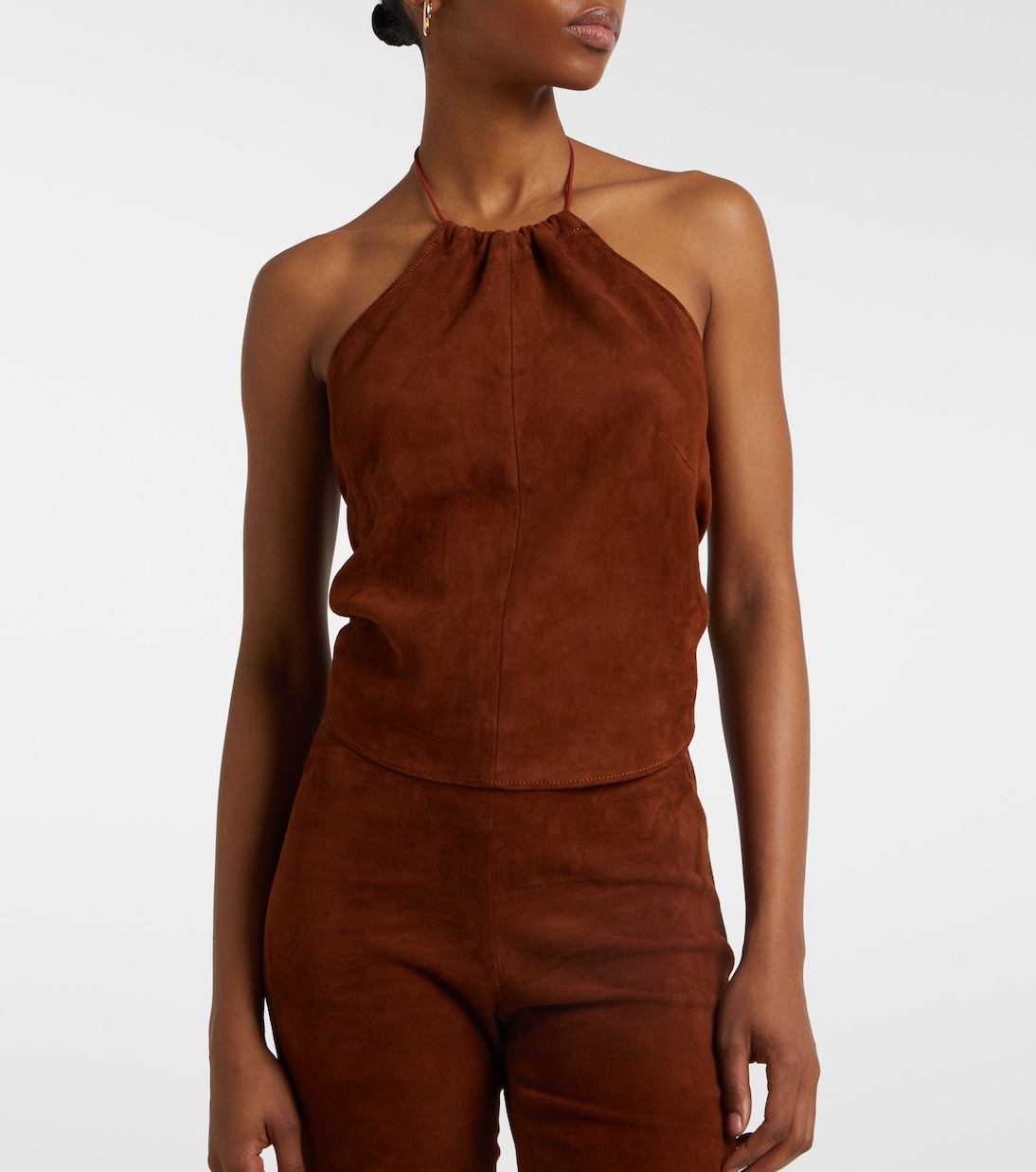 Top aus Veloursleder | Stouls