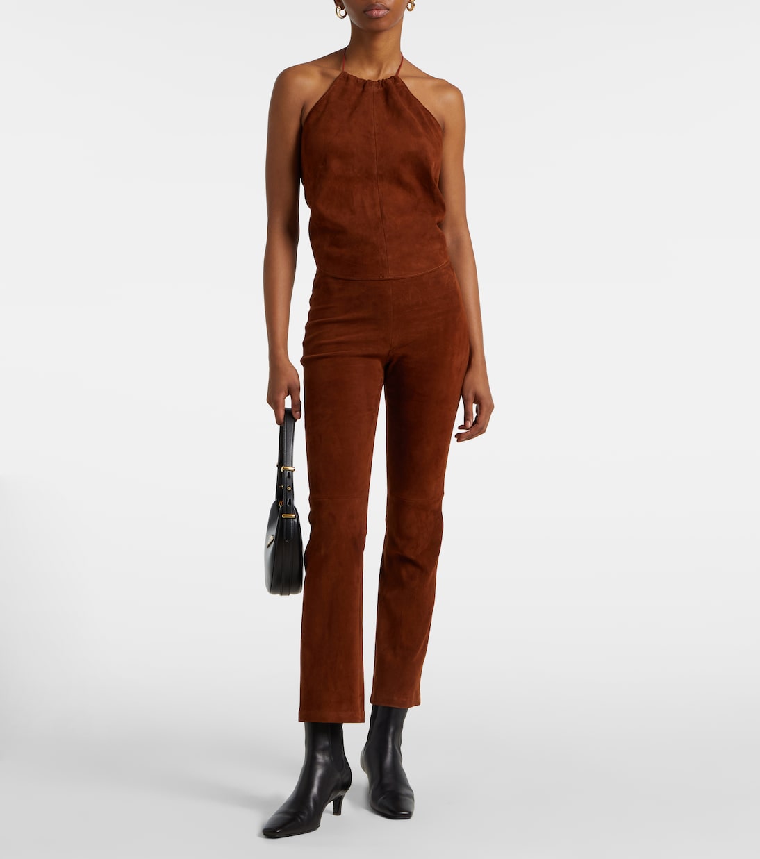 Top aus Veloursleder | Stouls