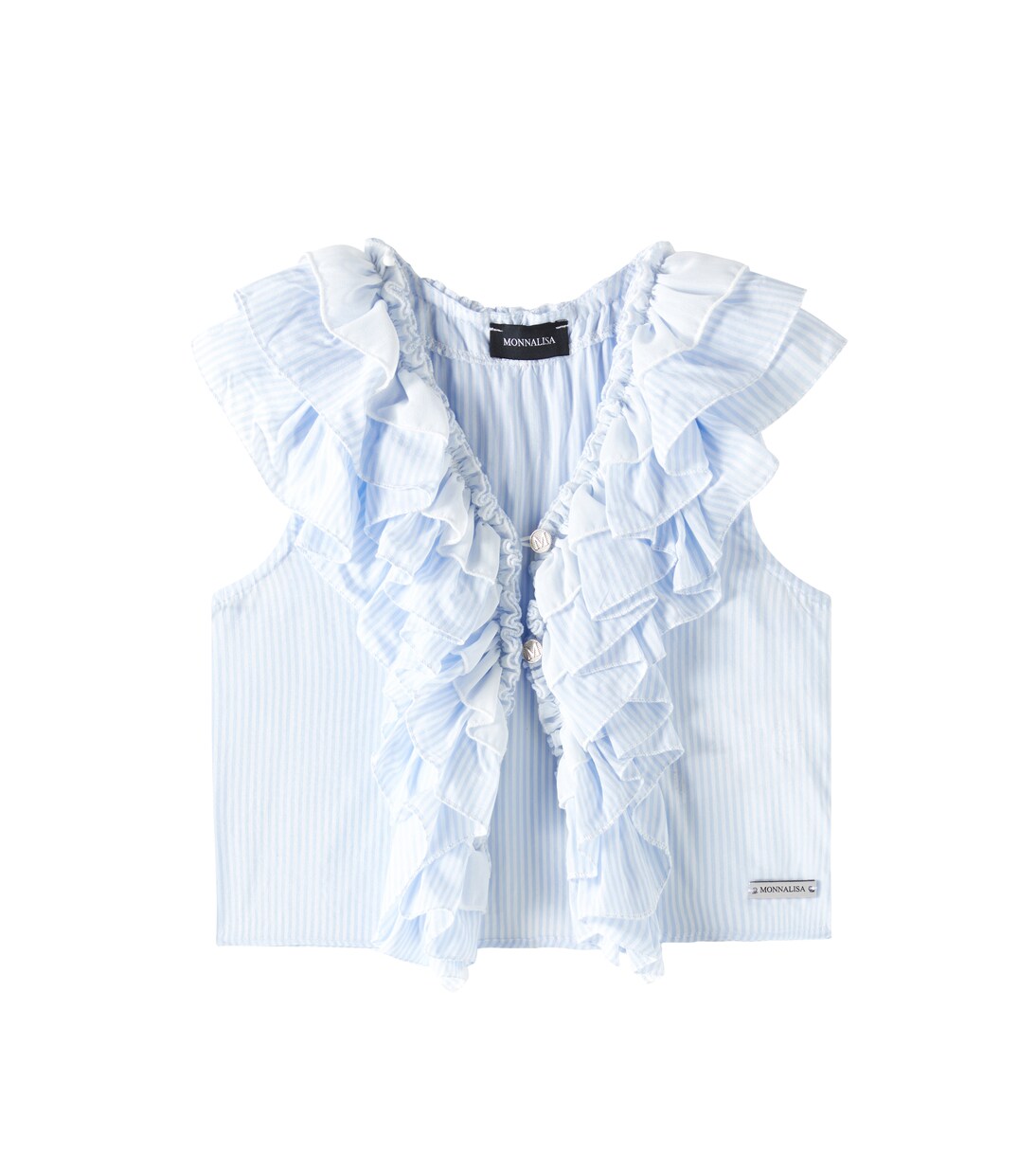 Striped ruffled top | Monnalisa