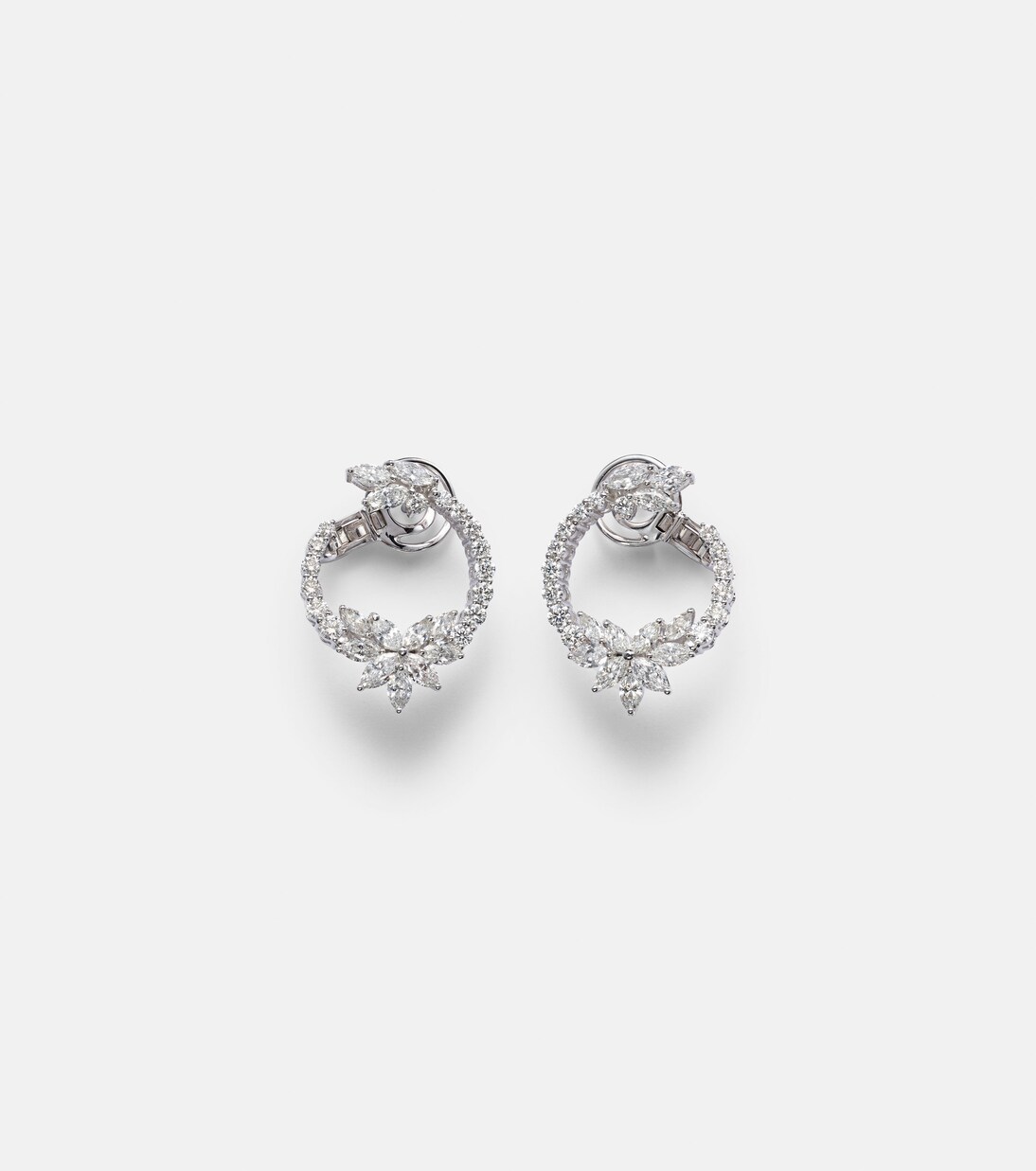 Boucles d'oreilles Y-Not en or blanc 18 ct et diamants | Yeprem