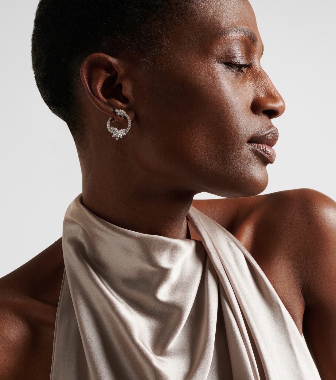 Boucles d'oreilles Y-Not en or blanc 18 ct et diamants | Yeprem