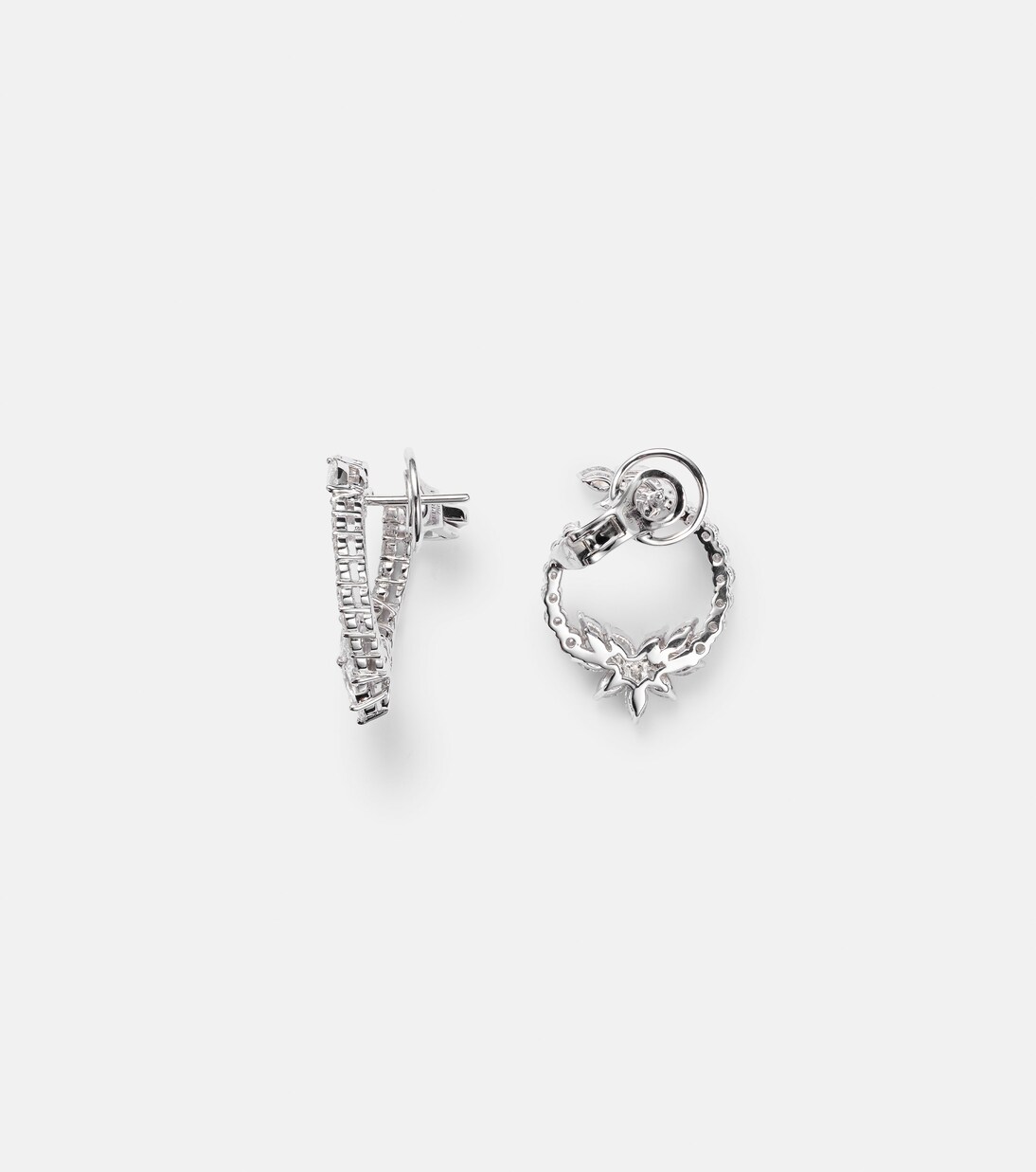 Boucles d'oreilles Y-Not en or blanc 18 ct et diamants | Yeprem