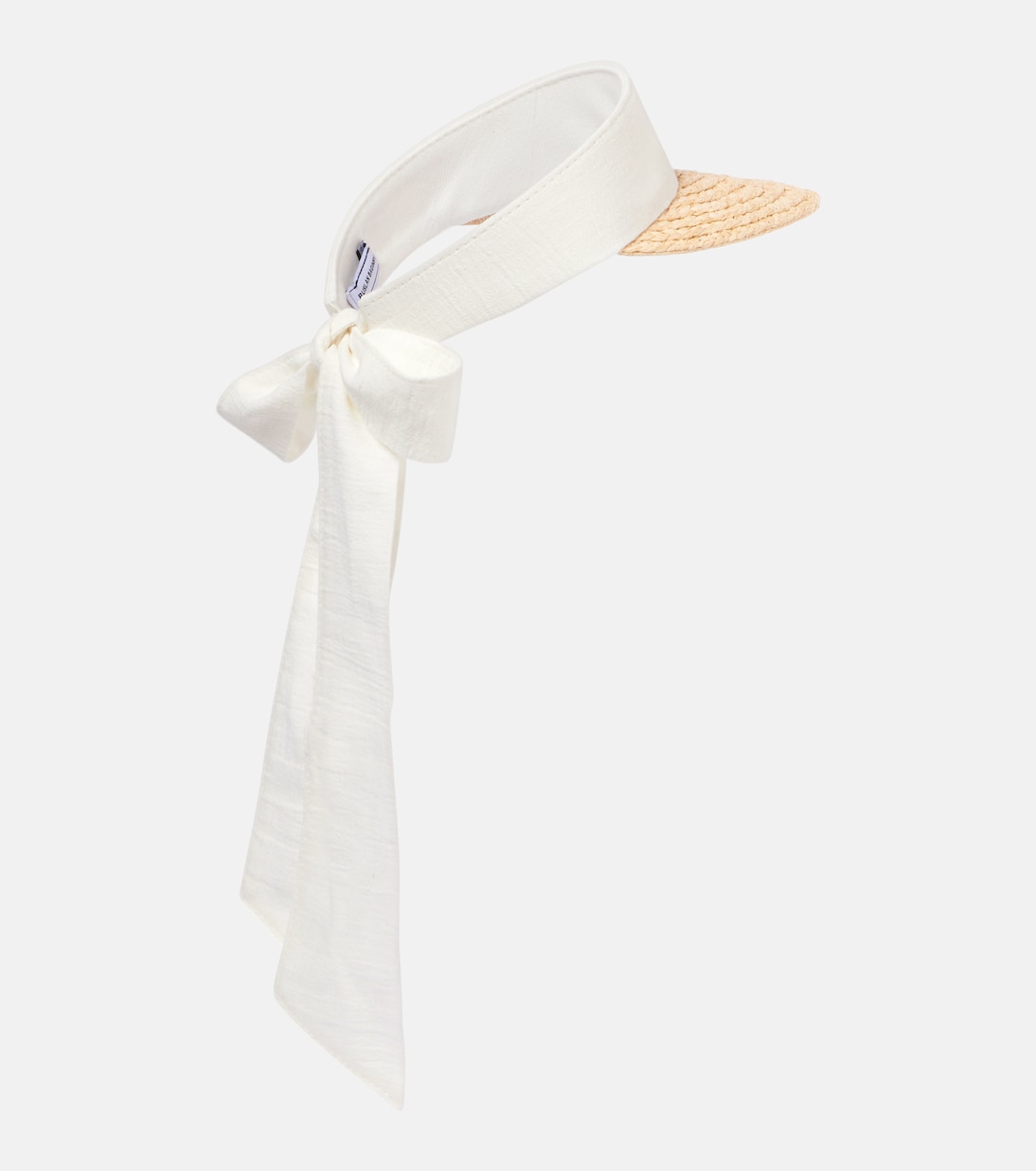 Straw and linen-blend visor | Ruslan Baginskiy