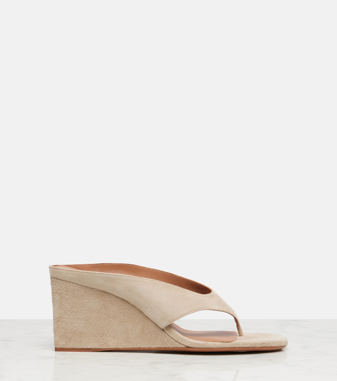 Wedge-Sandalen Cube 75 aus Veloursleder | Alaïa