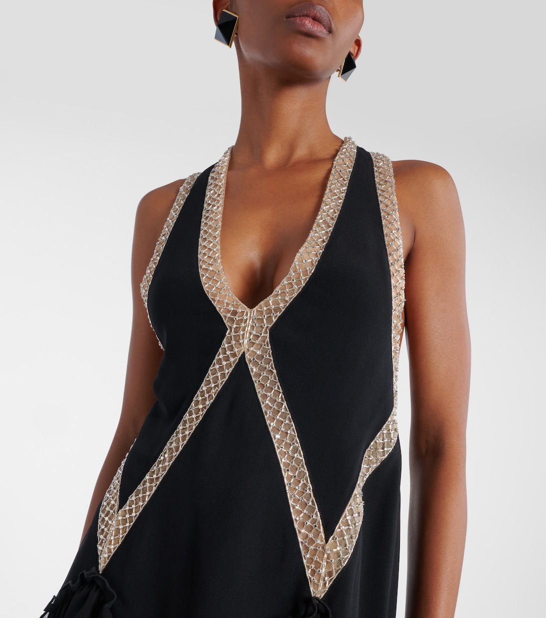 Besticktes Minikleid aus Georgette | The Attico