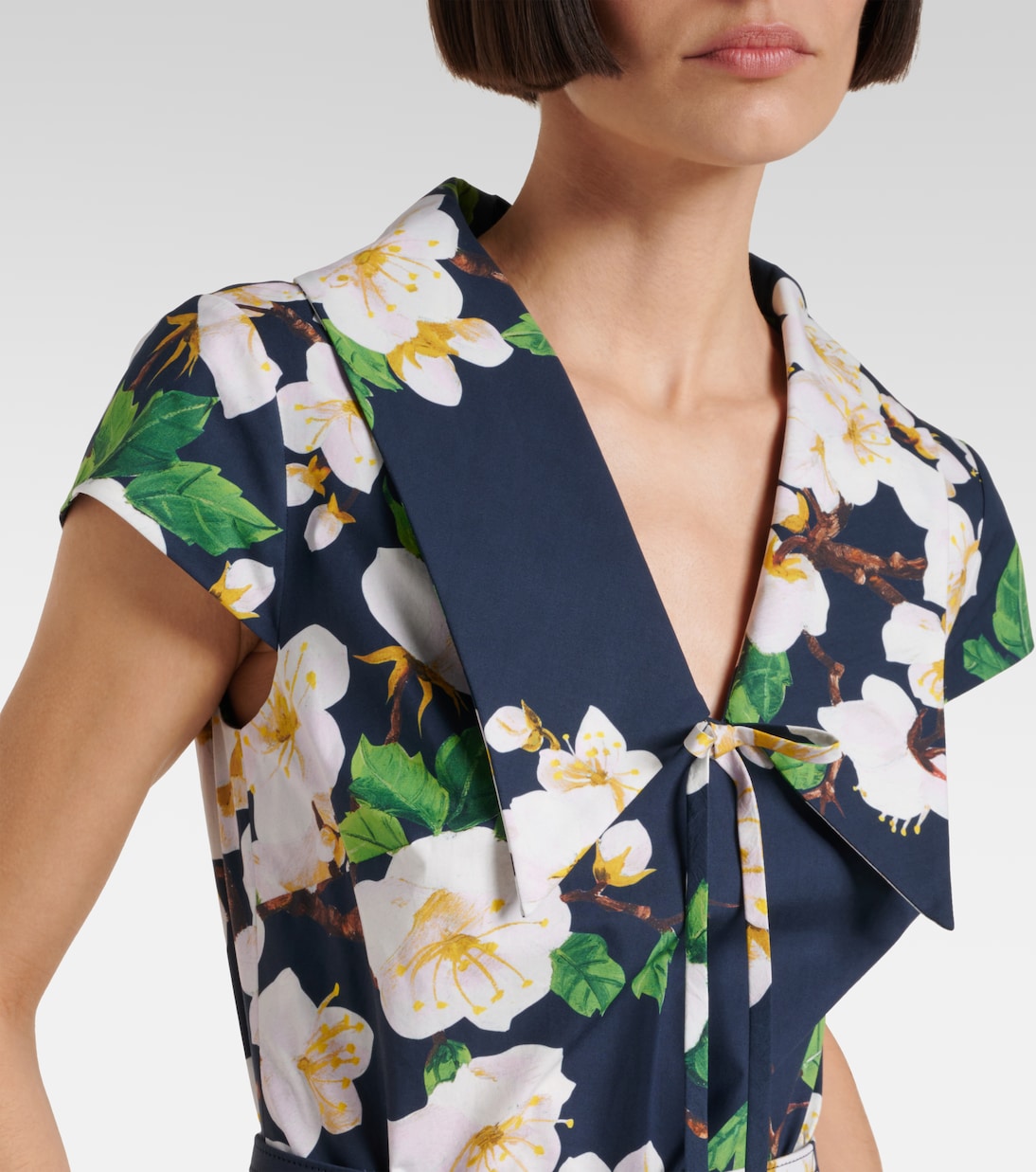 Bedrucktes Midikleid aus einem Baumwollgemisch | Oscar de la Renta