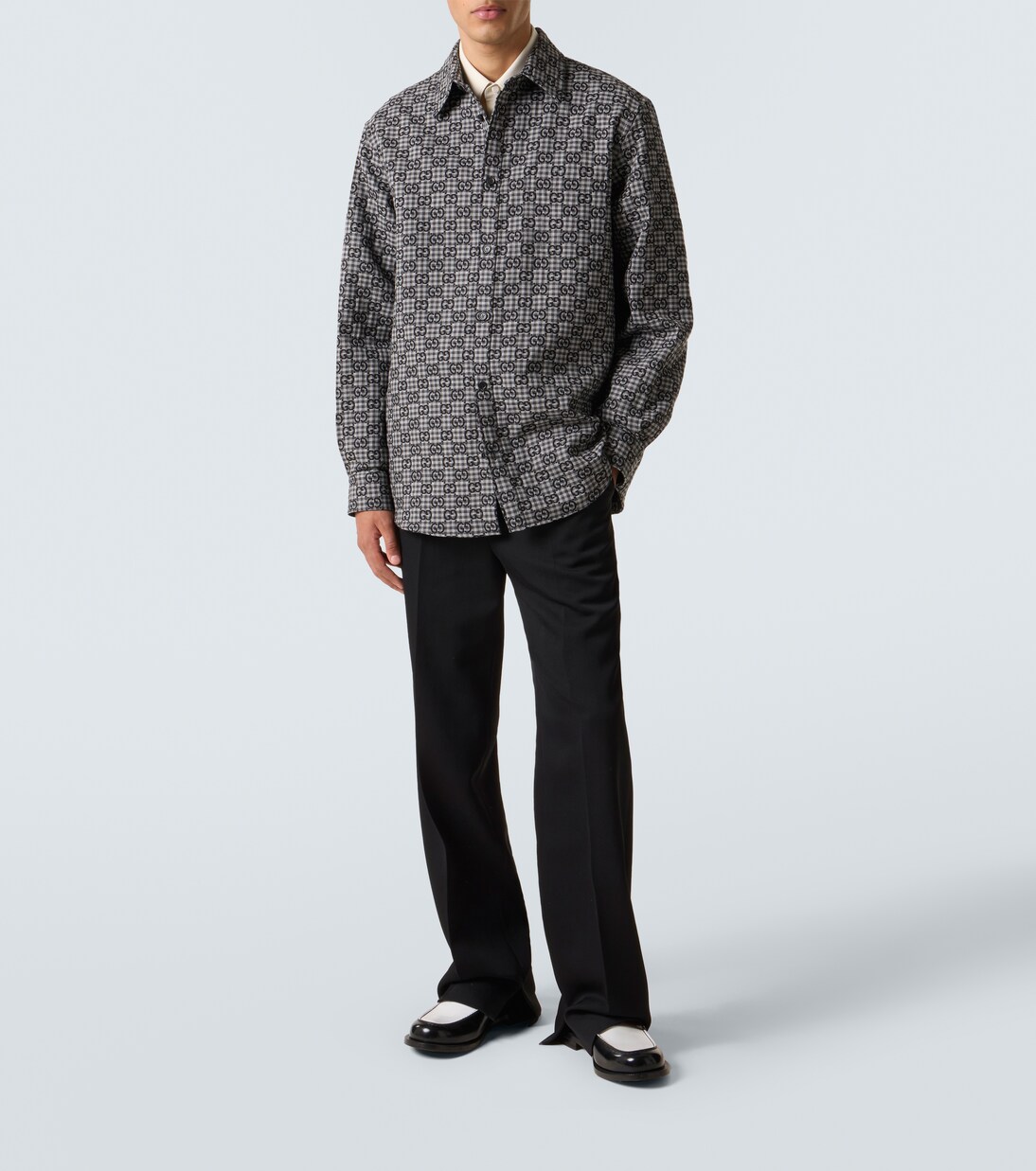 Hemd GG aus Wolle und Baumwolle | Gucci