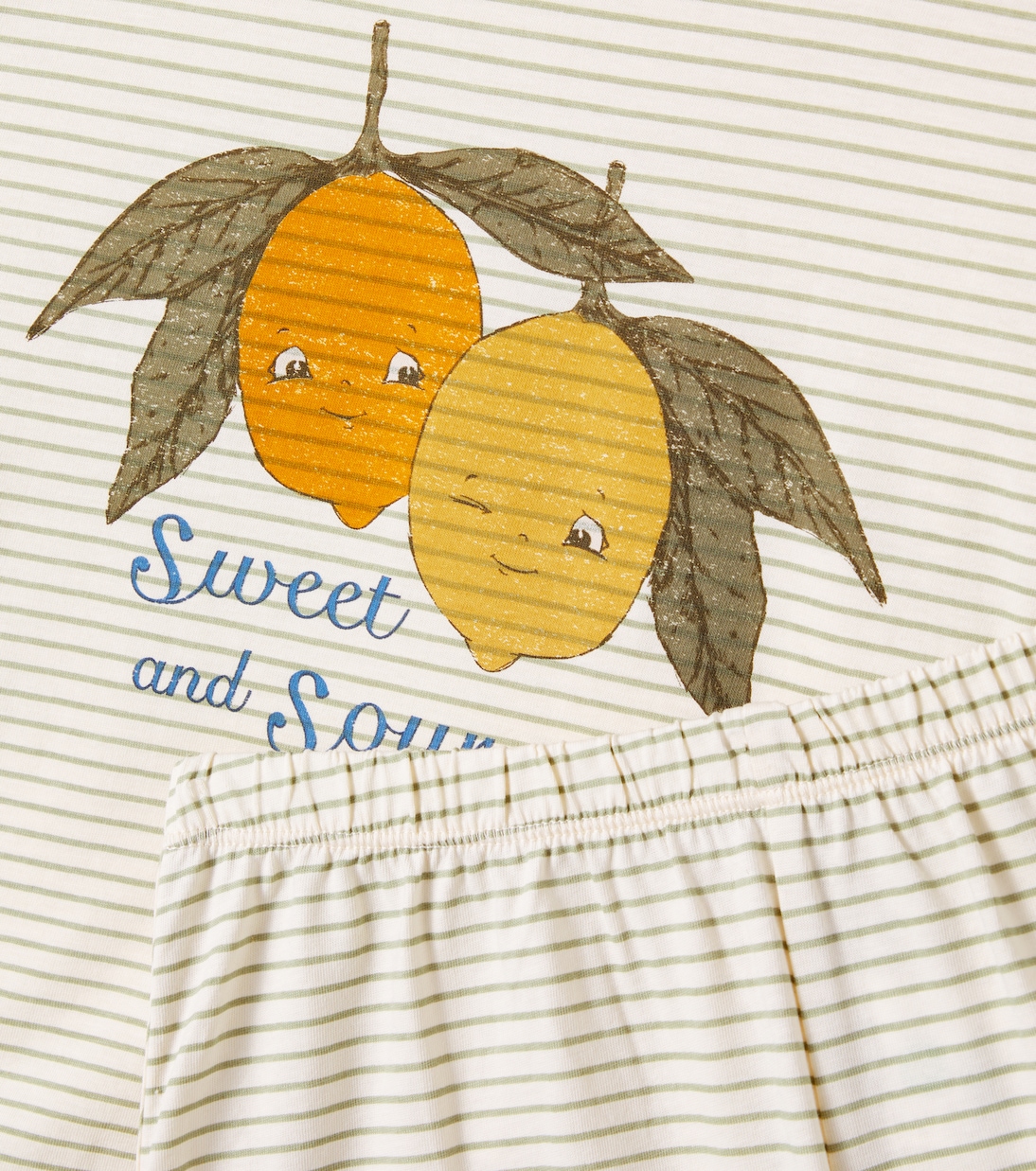 Ensemble t-shirt et short Famo rayé en coton | Konges Sløjd