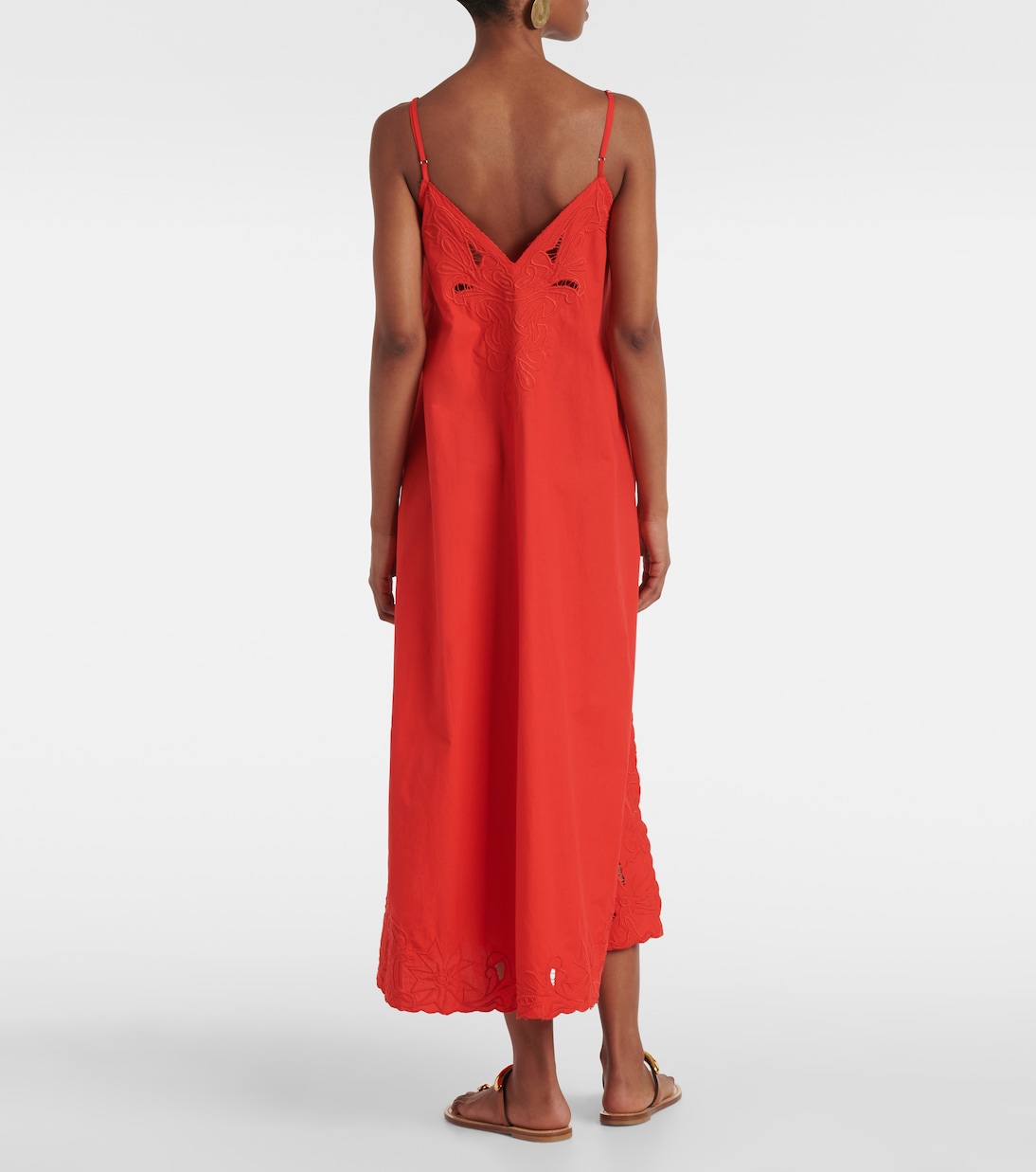 Robe midi brodée en coton | Juliet Dunn