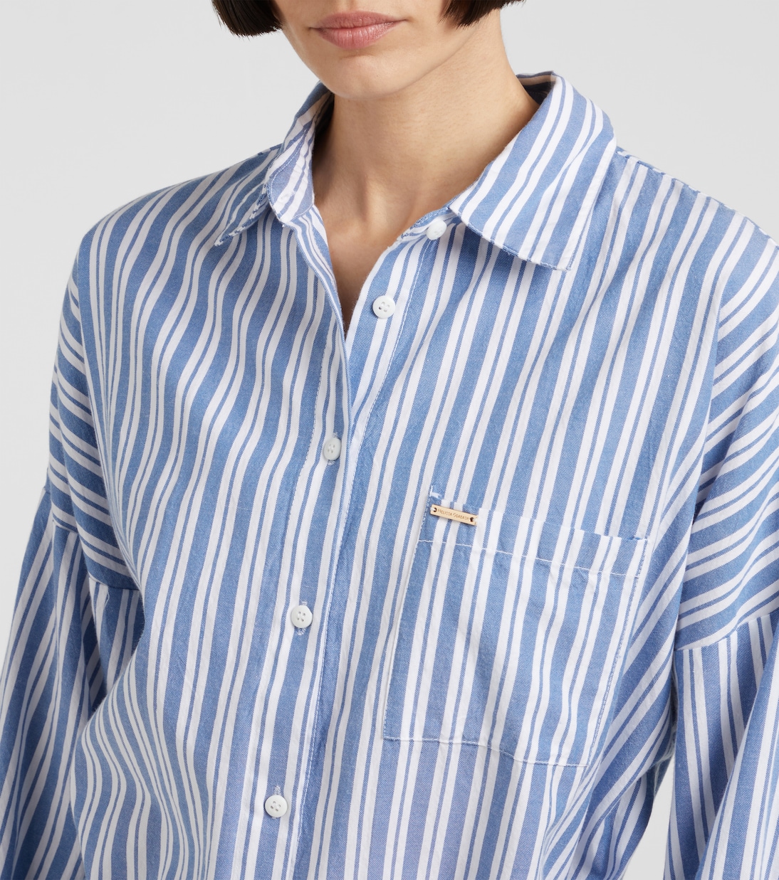 Robe chemise Sara rayée en coton | Melissa Odabash