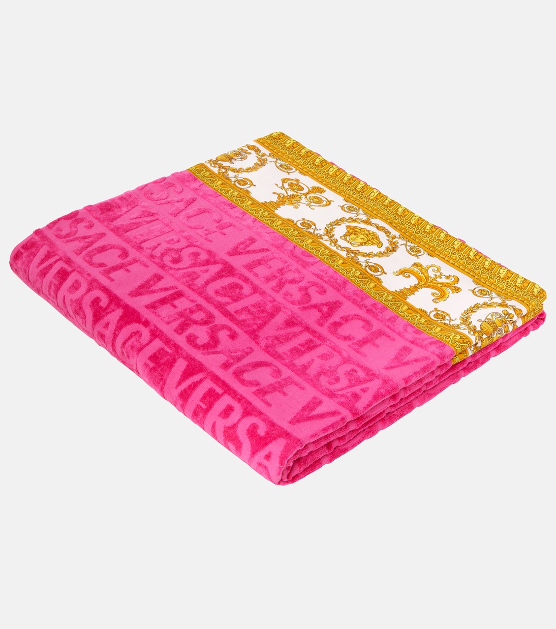 Versace Allover cotton terry beach towel | Versace Home