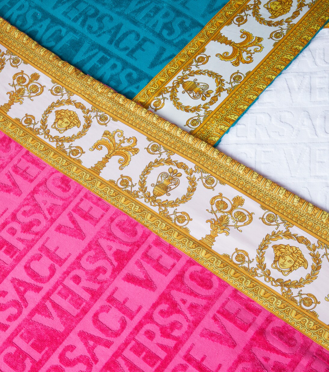Versace Allover cotton terry beach towel | Versace Home