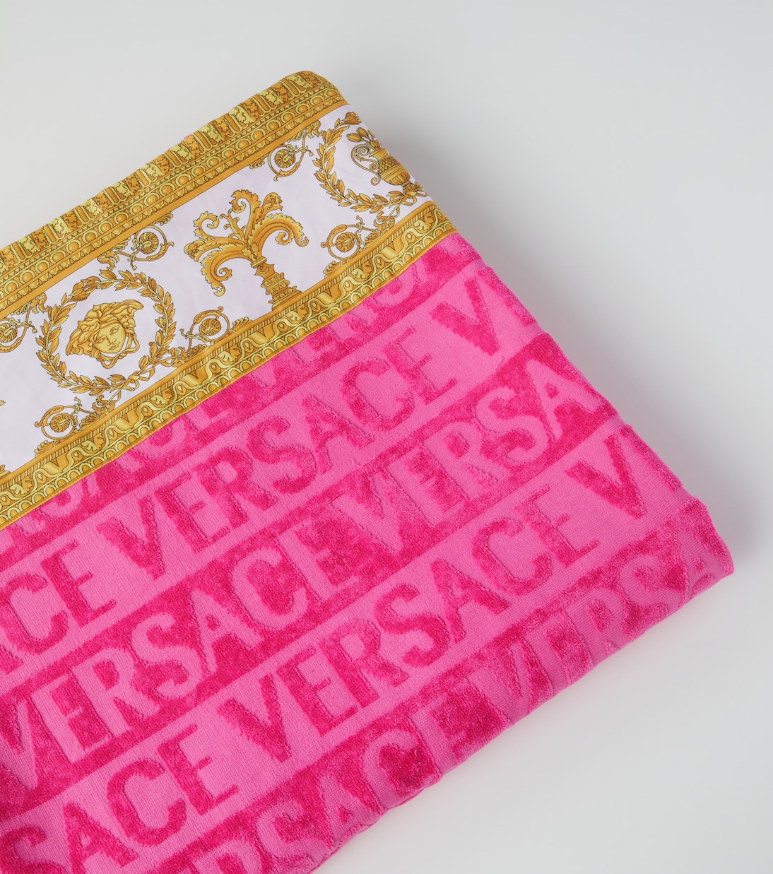 Versace Allover cotton terry beach towel | Versace Home
