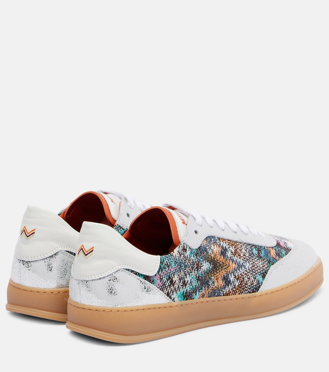 Zapatillas de piel metalizada en zigzag | Missoni
