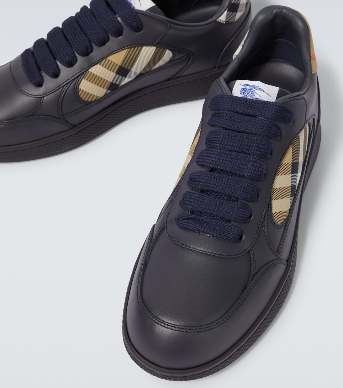 Terrace Burberry Check leather sneakers | Burberry