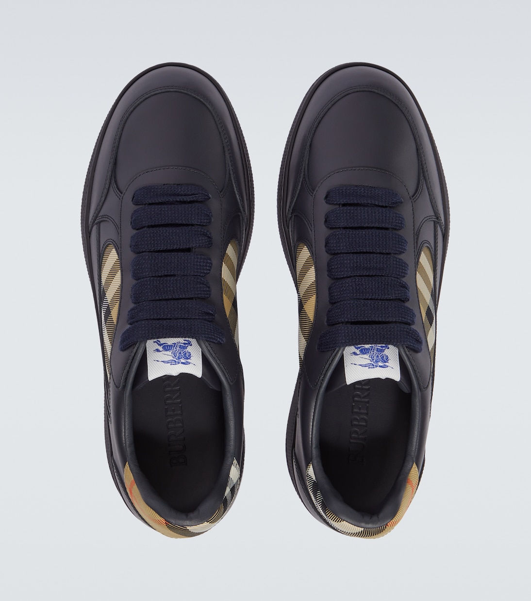 Terrace Burberry Check leather sneakers | Burberry