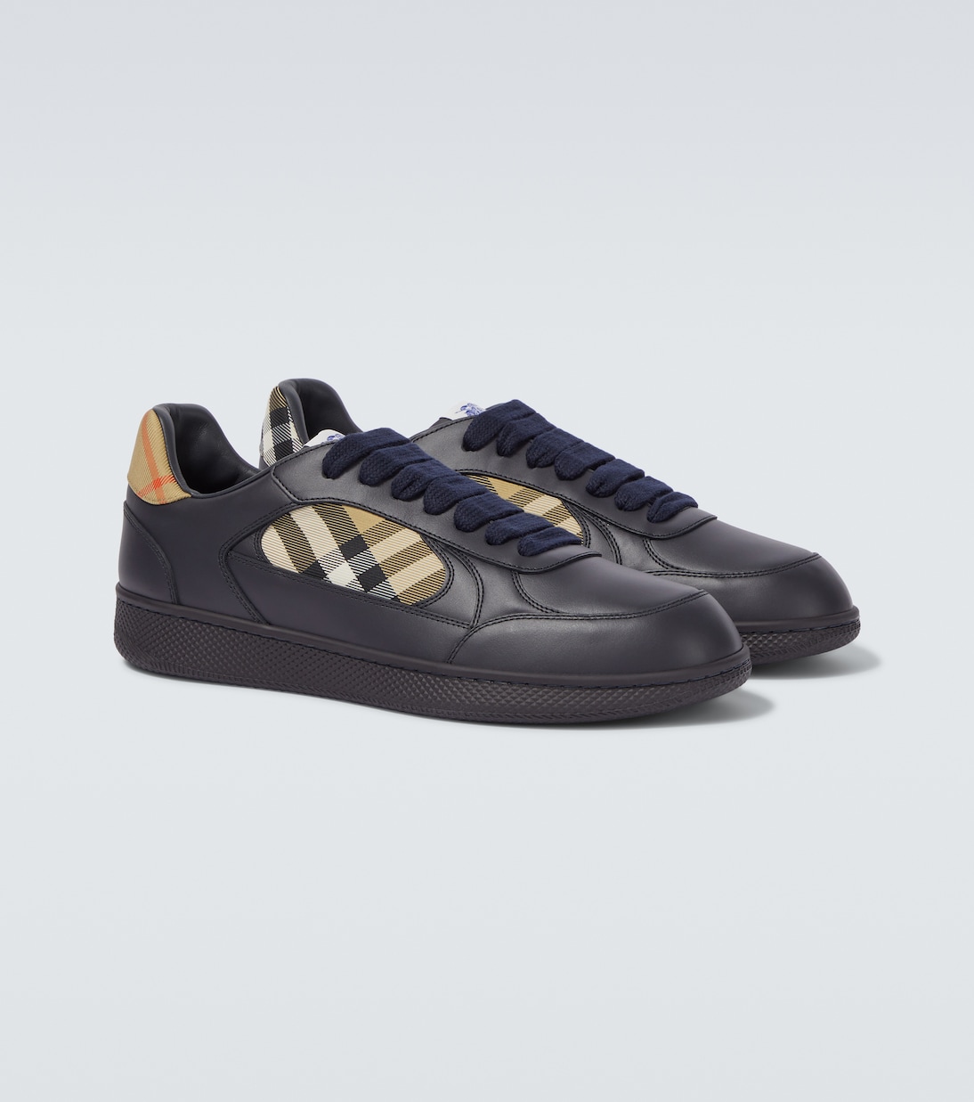 Terrace Burberry Check leather sneakers | Burberry