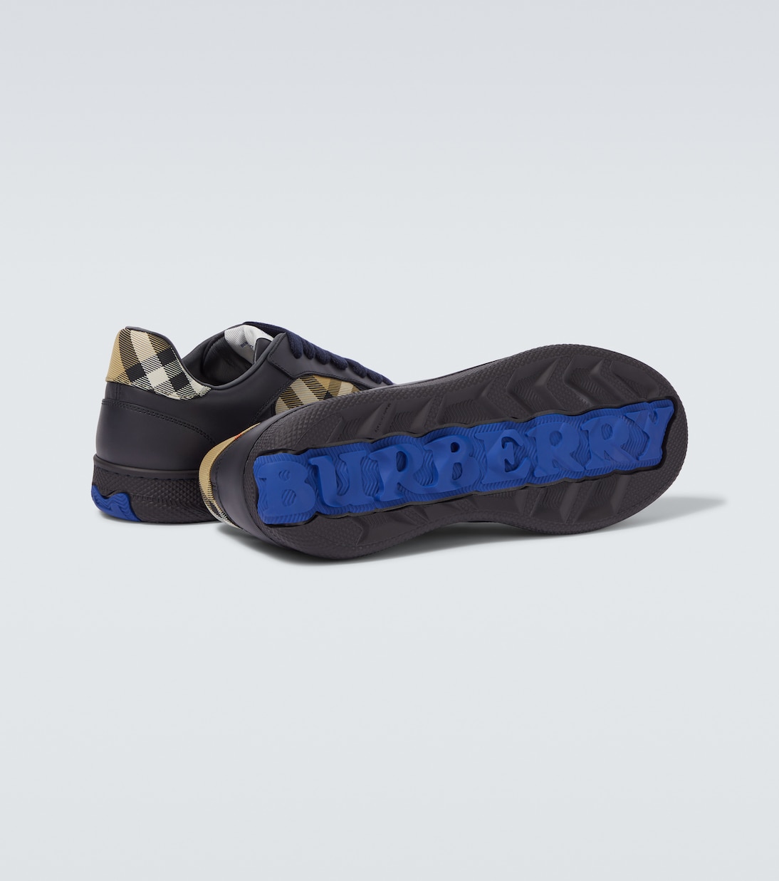 Terrace Burberry Check leather sneakers | Burberry