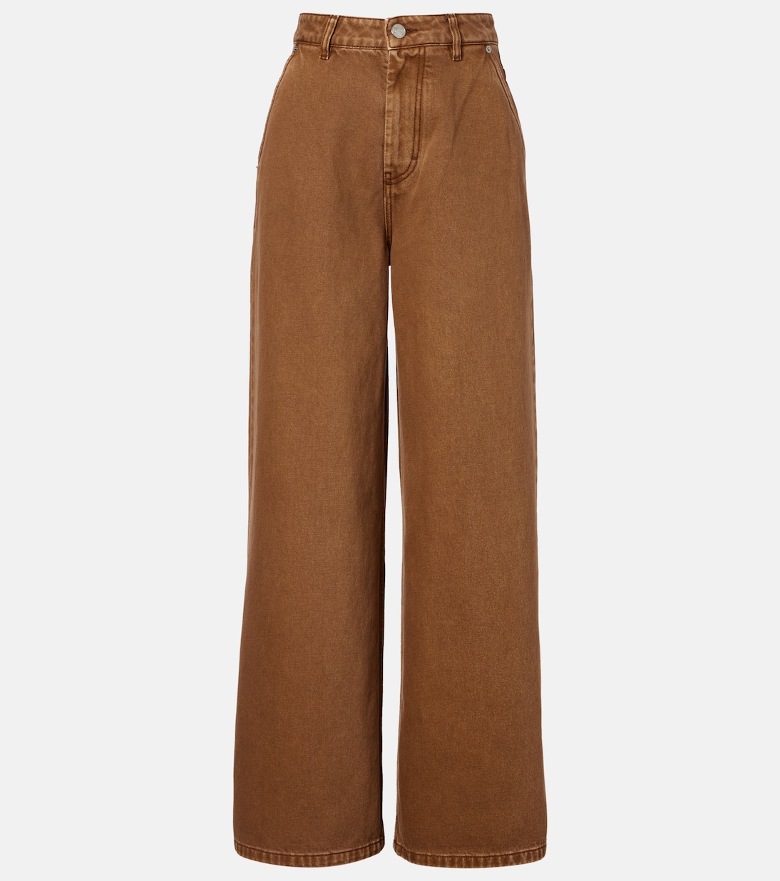 Cotton twill wide-leg pants | Ami Paris