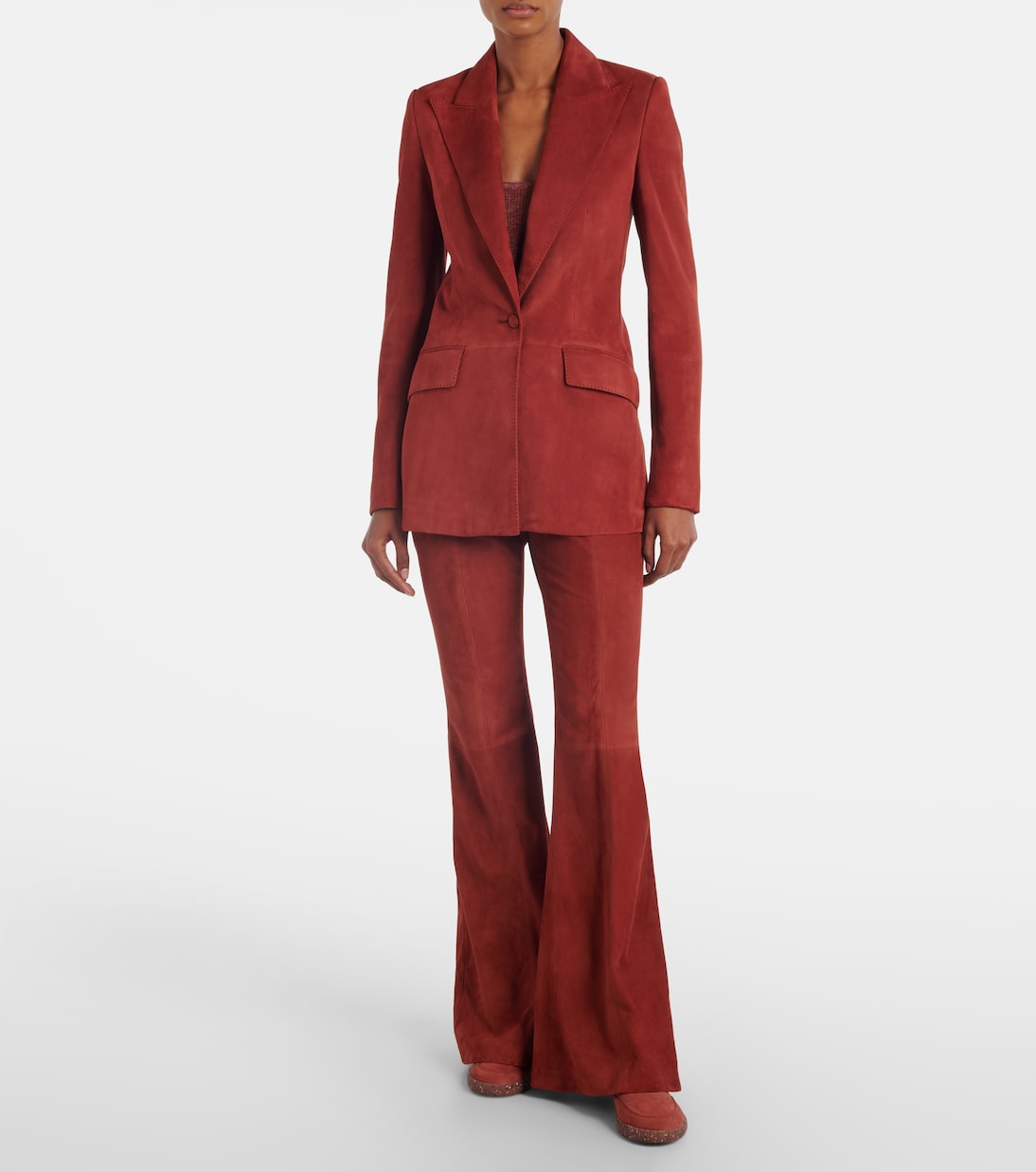 Schlaghose Rhein aus Veloursleder | Gabriela Hearst