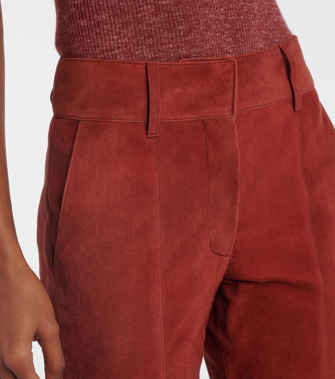 Schlaghose Rhein aus Veloursleder | Gabriela Hearst