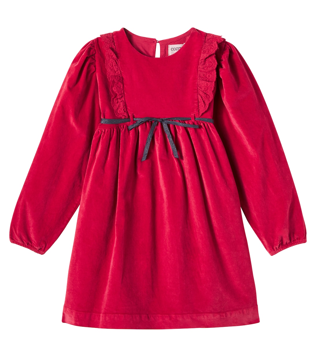 Osaka ruffled cotton velour dress | Cozmo