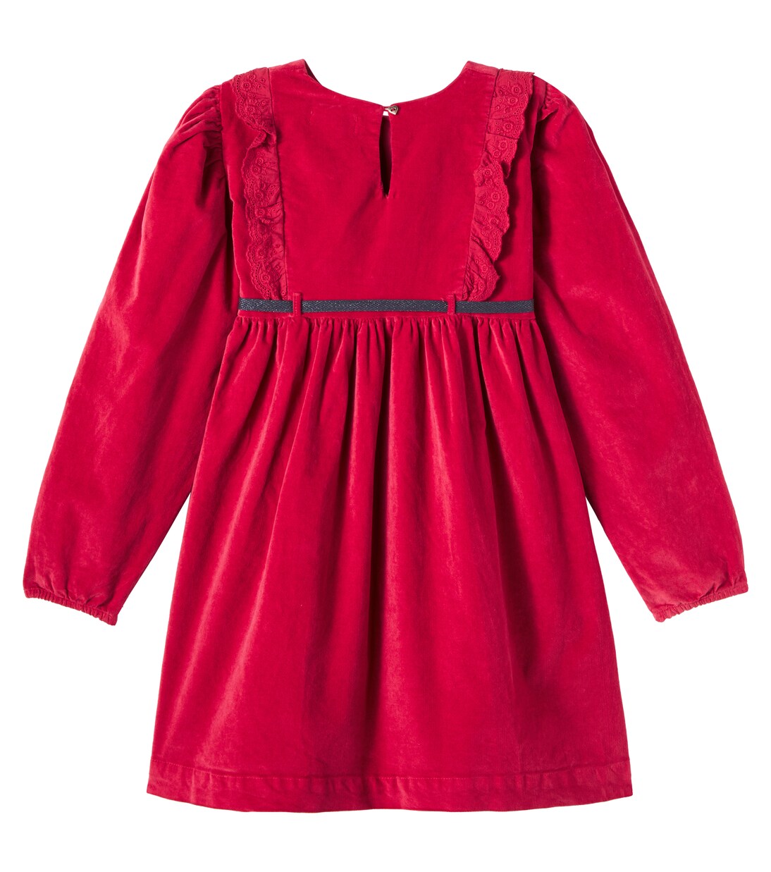 Osaka ruffled cotton velour dress | Cozmo