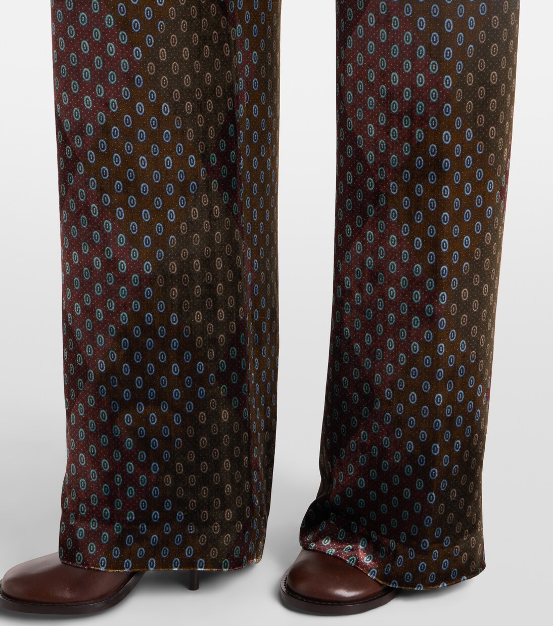 Printed wide-leg satin pants | Dries Van Noten