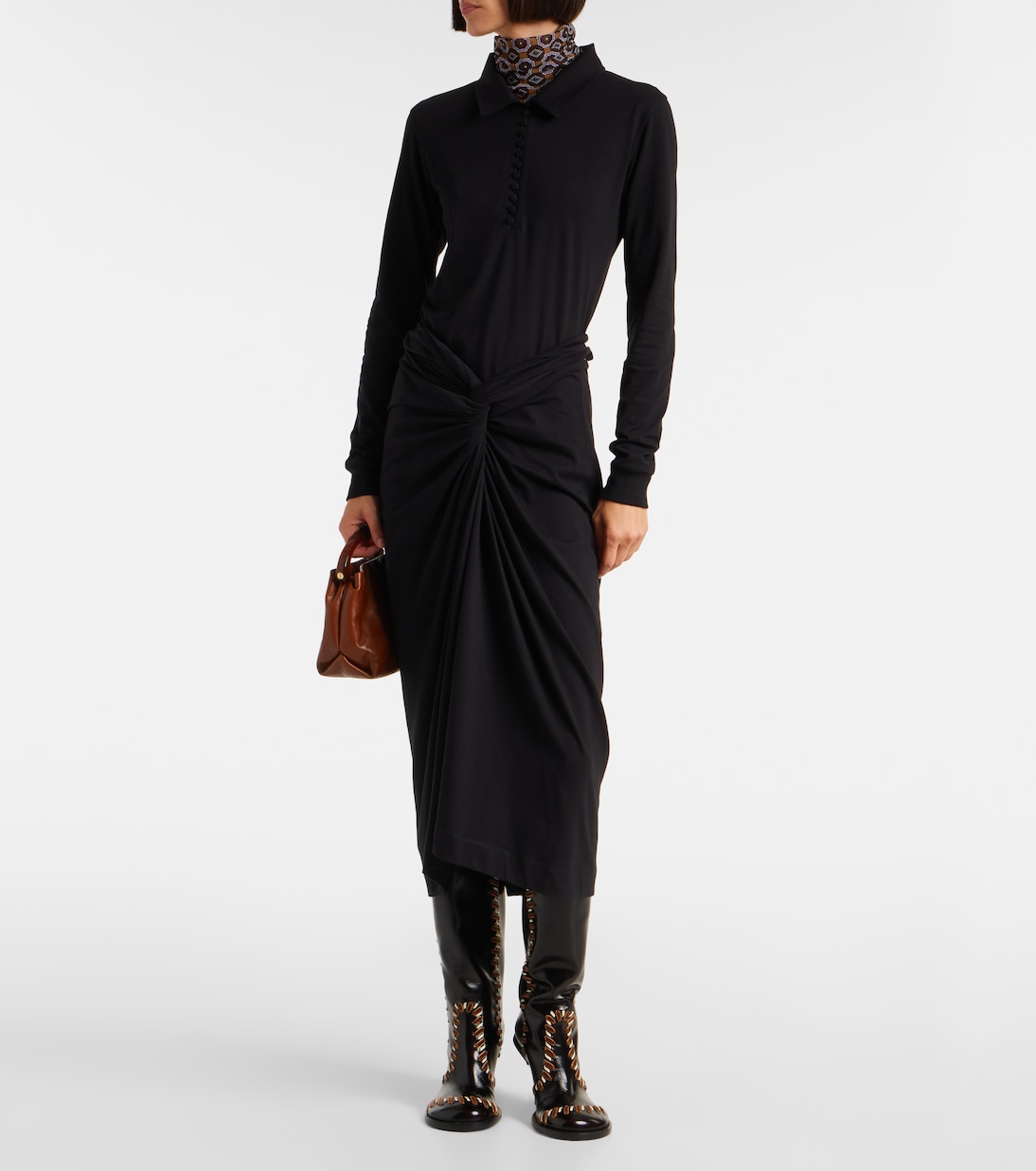 Jupe midi en coton | Dries Van Noten