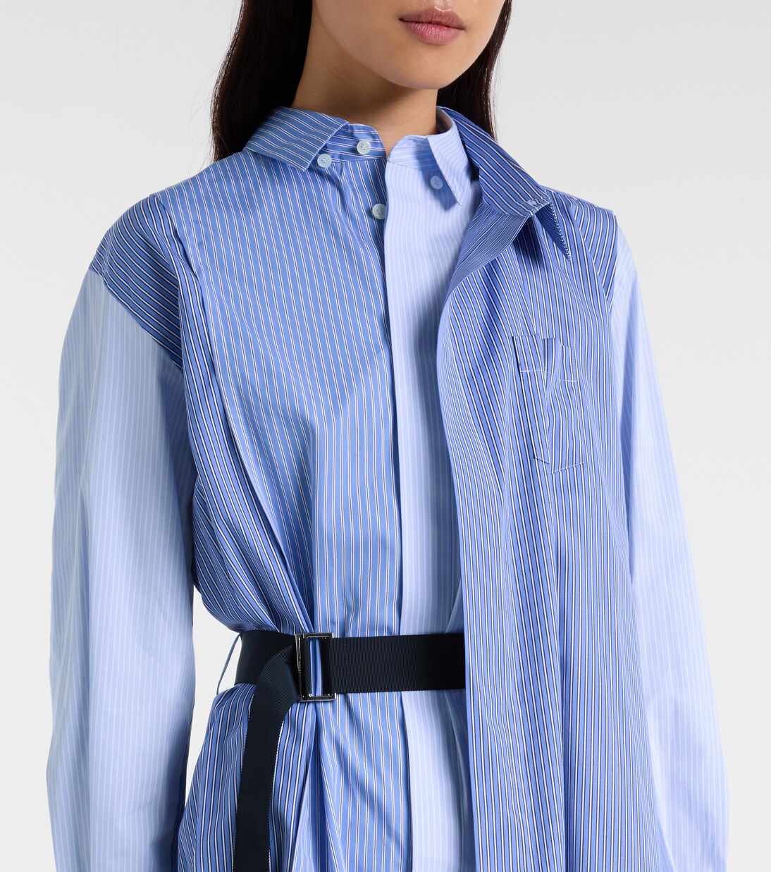 Abito chemisier in popeline di cotone | Sacai