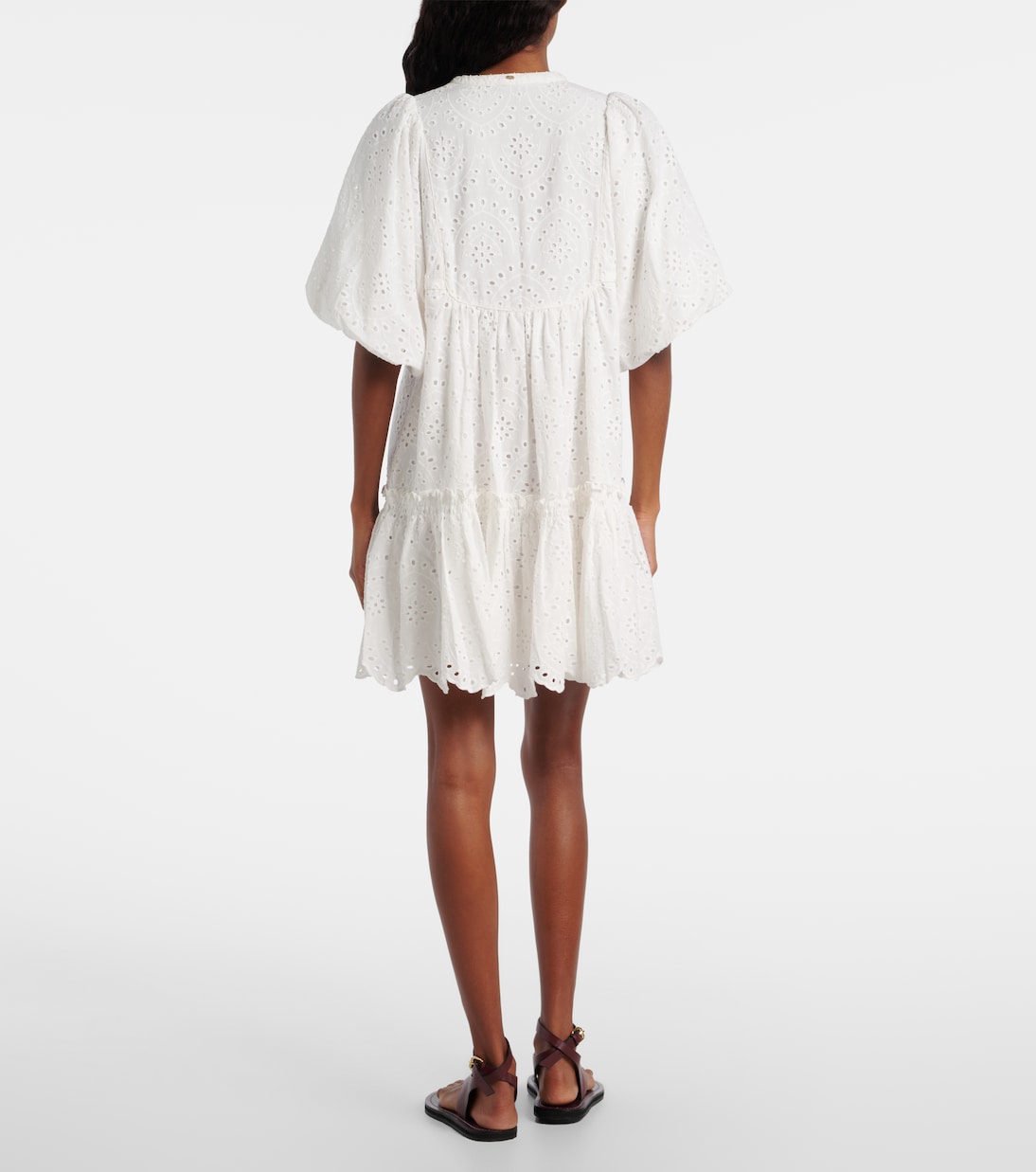 Robe Cruz en coton à broderies anglaise | Poupette St Barth