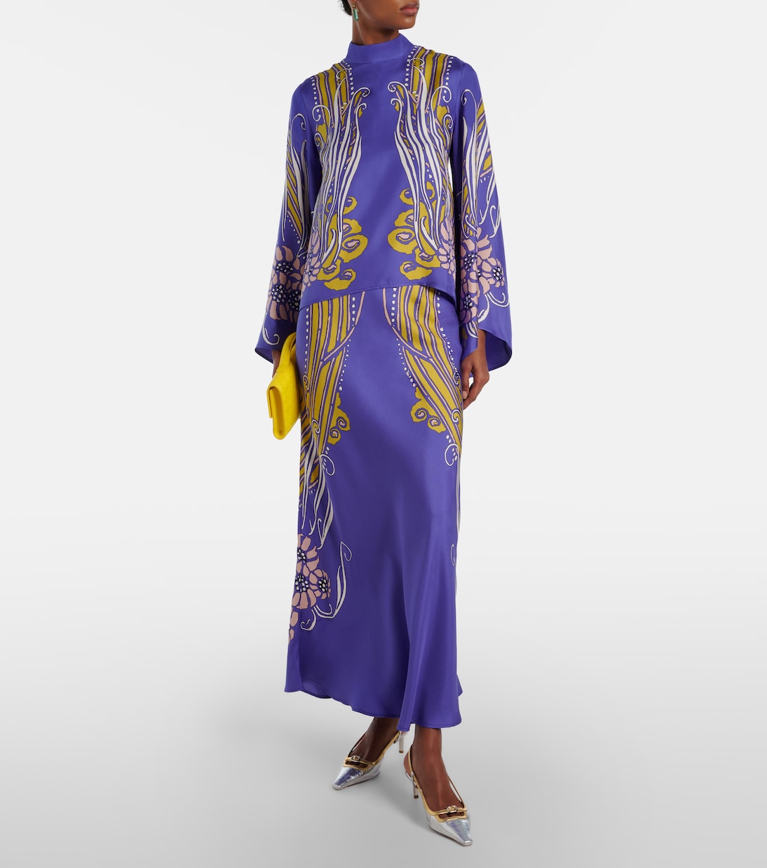 Make An Exit printed silk satin blouse | La DoubleJ