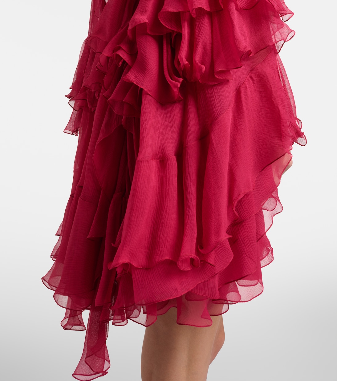 Ruffled silk muslin minidress | Chloé