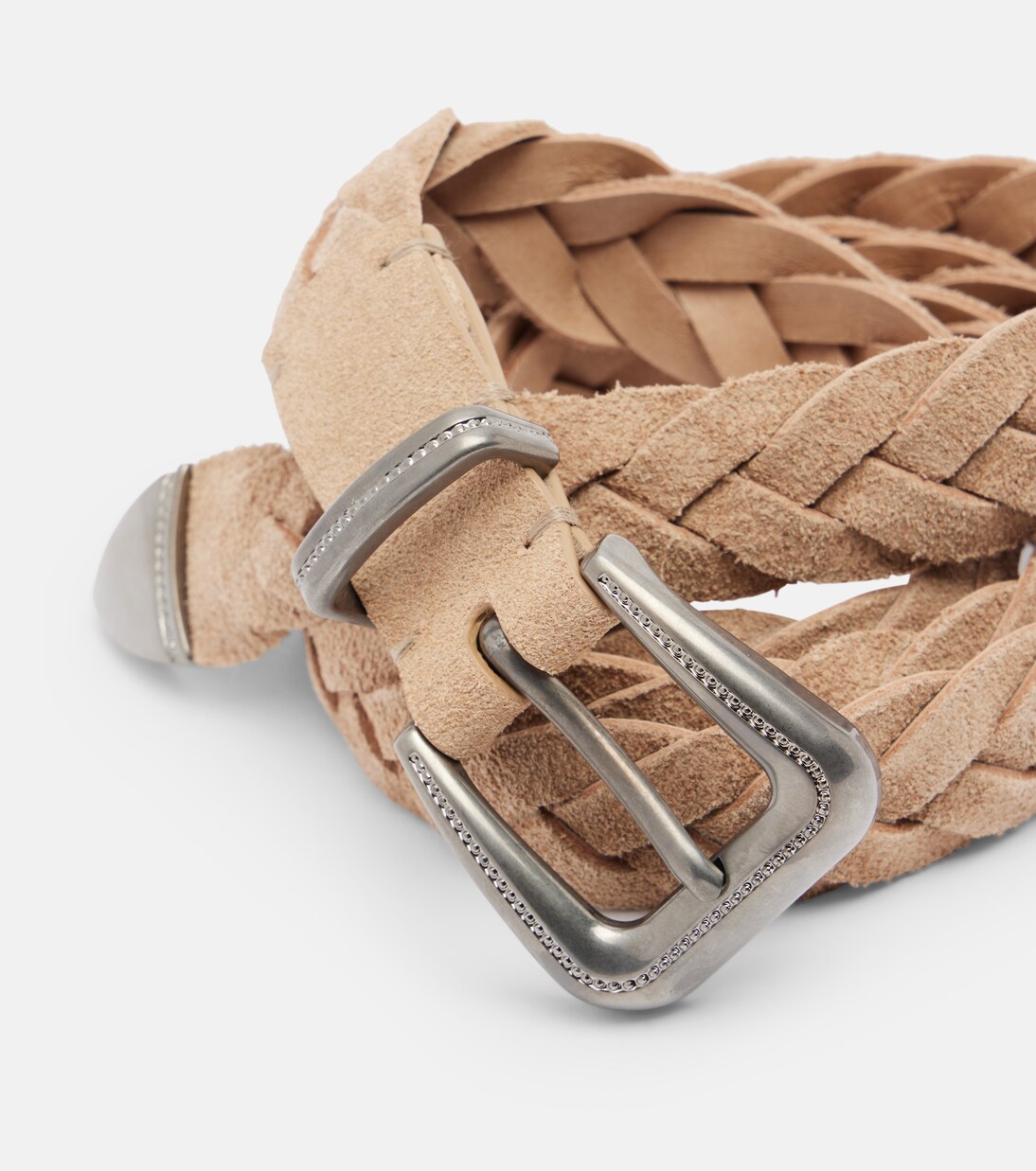 Braided suede belt | Brunello Cucinelli
