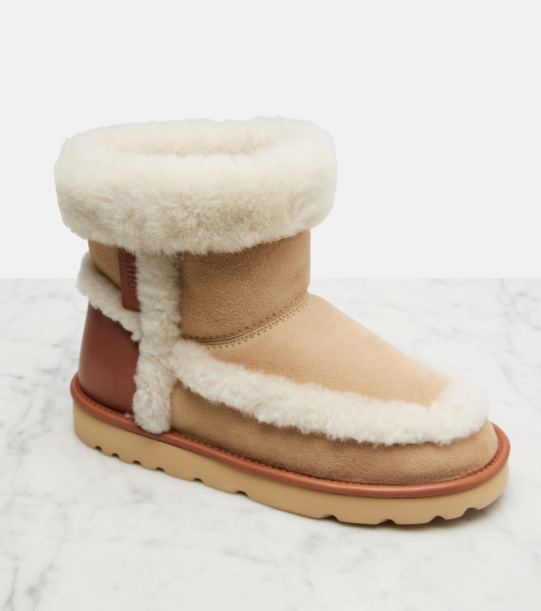Dolcie shearling-trimmed ankle boots | Chloé