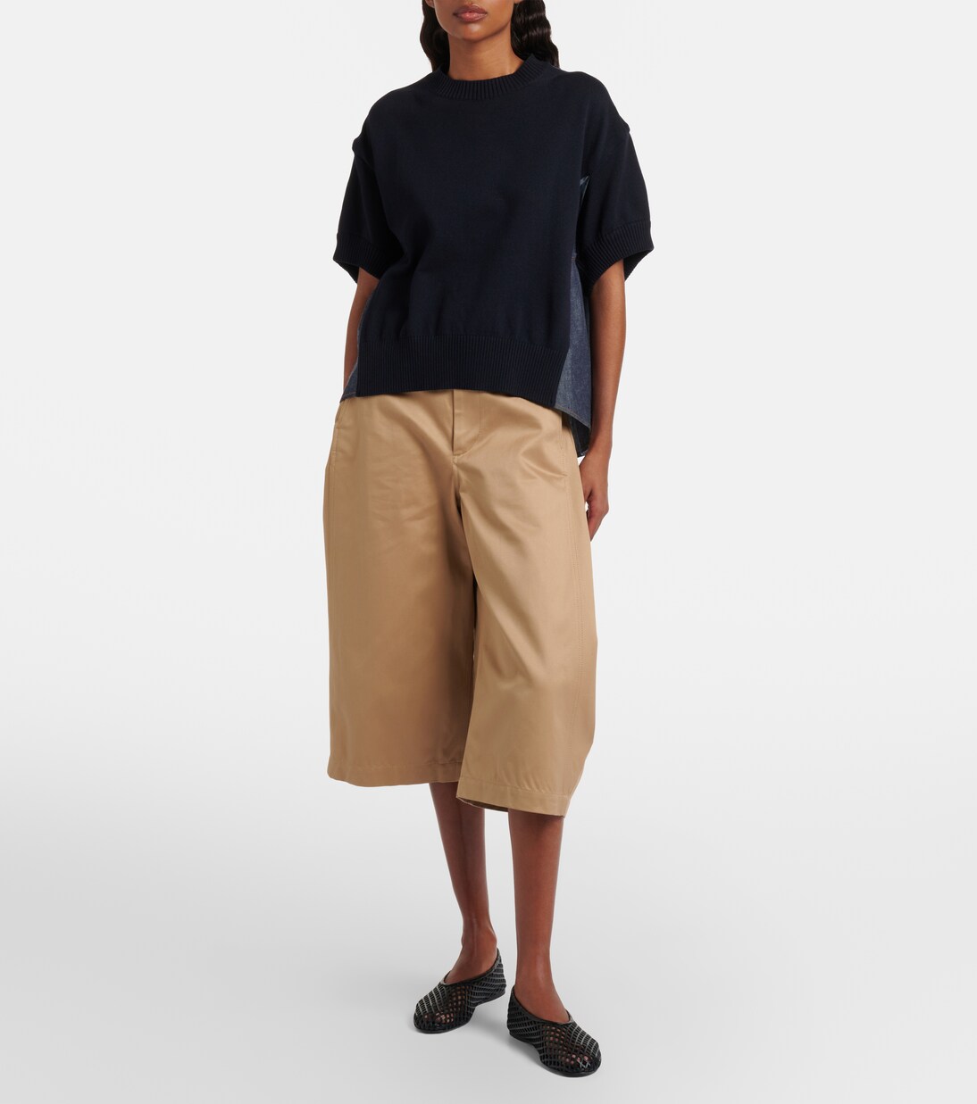 Cotton-blend top | Sacai