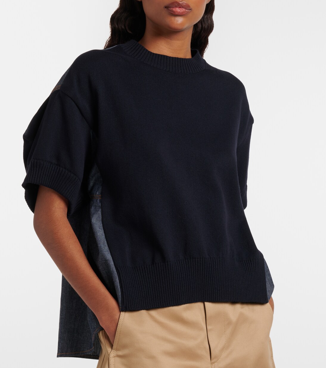 Cotton-blend top | Sacai