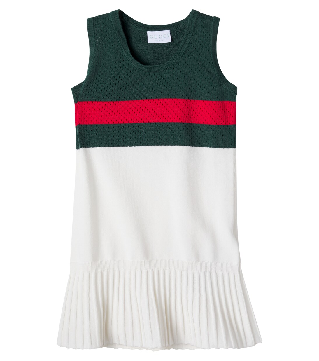 Vestido de algodón con Web | Gucci Kids