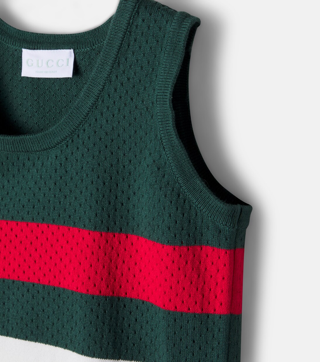 Vestido de algodón con Web | Gucci Kids