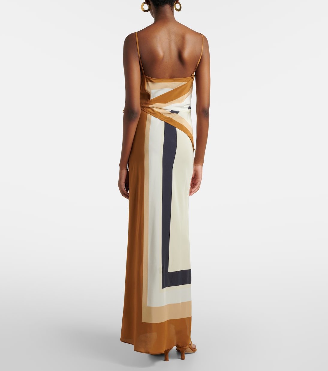 Bedrucktes Maxikleid aus Seide | SIR