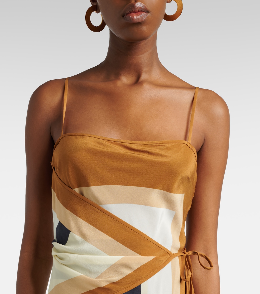 Bedrucktes Maxikleid aus Seide | SIR