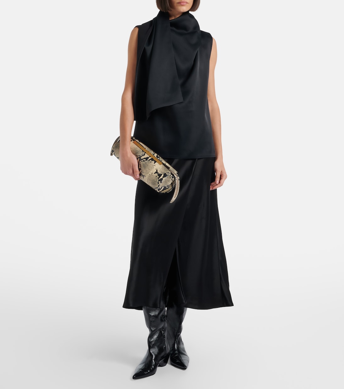 Donna leather clutch | Khaite